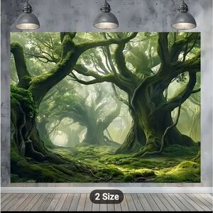Wall Mural Forest Tree Spooky 59 x 51 NWOT